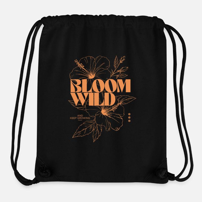 Bloom Wild Floral Design - Stanley/Stella Recycled Gym Bag - black