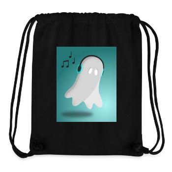 Geist mit Kopfhörern - Stanley/Stella recycelter Gym Bag - Schwarz - Vorne