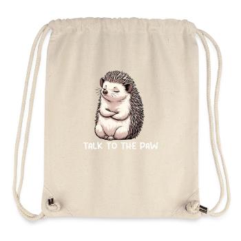 Talk to the Paw Igel Igelliebhaber Igelbesitzer  - Stanley/Stella recycelter Gym Bag - Naturweiß - Vorne