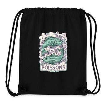 Pisces Star Sign - Astrology - Stanley/Stella Recycled Gym Bag - black - Front