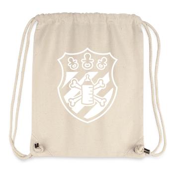 Wappen Schnuller Pirat – Geschenk für Baby & Kind - Stanley/Stella recycelter Gym Bag - Naturweiß - Vorne