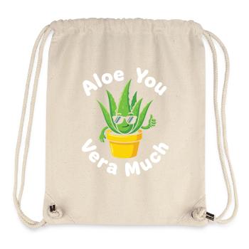 Aloe You Vera Much Succulent Cactus Pun - Stanley/Stella Recycled Gym Bag - natural - Front