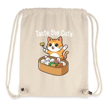 Katzen Sushi Snack: Süß & Verspielt - Stanley/Stella recycelter Gym Bag - Naturweiß - Vorne