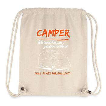 Camping Kastenwagen Wohnmobil Spruch - Stanley/Stella recycelter Gym Bag - Naturweiß - Vorne
