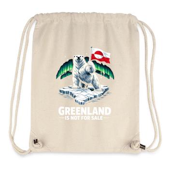 greenland is not for sale Flag Bear Saying - Stanley/Stella Recycled Gym Bag - natural - Front