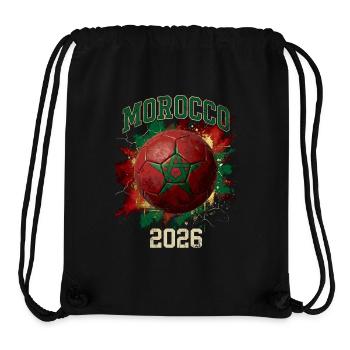 Morocco 2026 soccer ball design - Stanley/Stella Recycled Gym Bag - black - Front