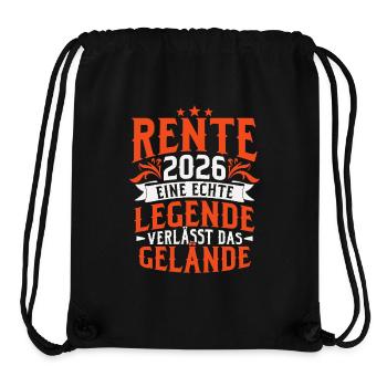 Rente 2026 Renter Ruhestand Geschenk - Stanley/Stella recycelter Gym Bag - Schwarz - Vorne