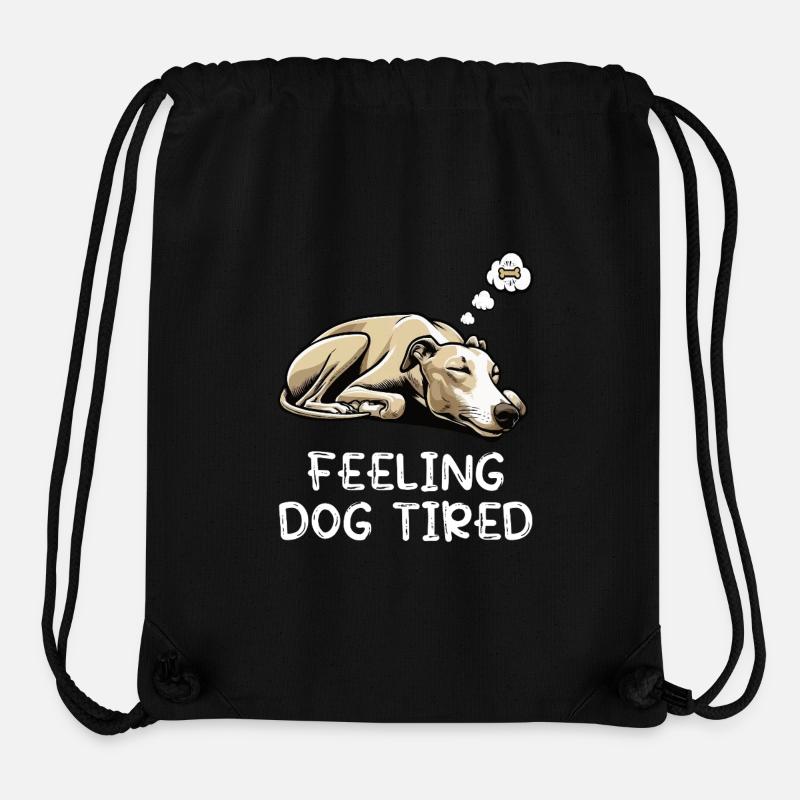 Feeling Dog Tired Whippet Greyhound Whippets - Stanley/Stella Recycled Gym Bag - black