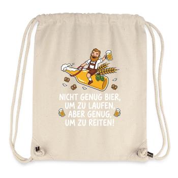 Bier reiten Spruch lustig - Stanley/Stella recycelter Gym Bag - Naturweiß - Vorne