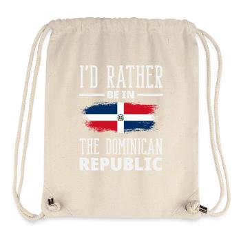 Drapeau de la République dominicaine Dom Rep Pride - Sac à cordon recyclé Stanley/Stella - blanc naturel - Devant