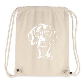 Beagle "Black Edition" - Stanley/Stella recycelter Gym Bag - Naturweiß - Vorne