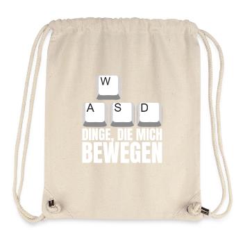Dinge Die Mich Bewegen WASD PC Gamer - Stanley/Stella recycelter Gym Bag - Naturweiß - Vorne