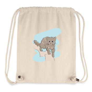 Illustrated design with wildcat - Stanley/Stella Recycled Gym Bag - natural - Front