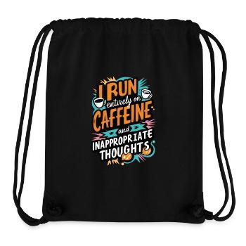 But First Coffee Shirt Funny Coffee Lover T-Shirt - Stanley/Stella Recycled Gym Bag - black - Front