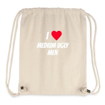 I love medium ugly men - Stanley/Stella Recycled Gym Bag - natural - Front