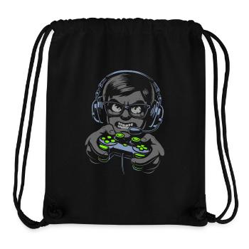 Gaming Gamer Nerd Controller Illustration - Stanley/Stella recycelter Gym Bag - Schwarz - Vorne