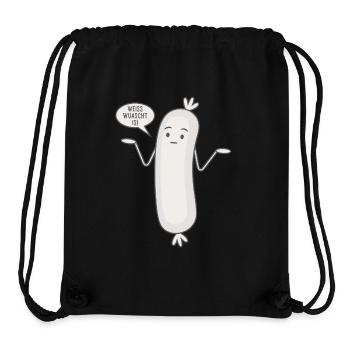 Weiss wuascht is - Spruch Wurst Lustige Weißwurst - Stanley/Stella recycelter Gym Bag - Schwarz - Vorne