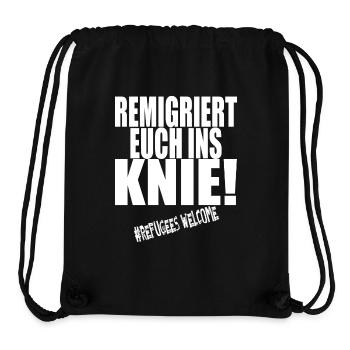 AfD stoppen gegen rechts Demokratie Vielfalt links - Stanley/Stella recycelter Gym Bag - Schwarz - Vorne