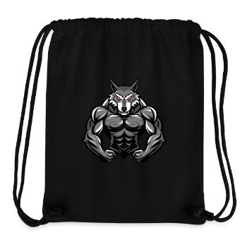 Wolf Muscles Bodybuilding - Stanley/Stella Recycled Gym Bag - black - Front
