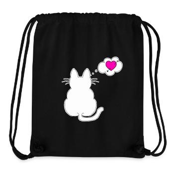 Love my cat & my cat loves me - Stanley/Stella Recycled Gym Bag - black - Front