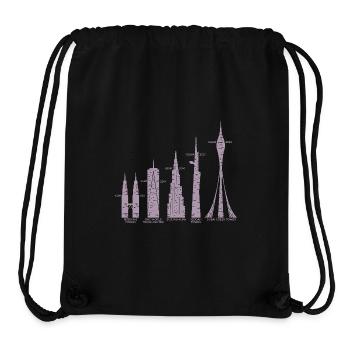 Höchste Wolkenkratzer Wolken Gebäude Mega Türme - Stanley/Stella recycelter Gym Bag - Schwarz - Vorne