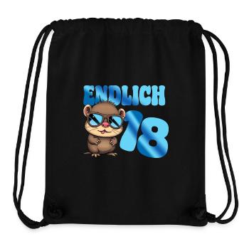 Adult Teen 18th Birthday Age - Otter - Stanley/Stella Recycled Gym Bag - black - Front