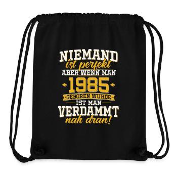 1985 Jahrgang geboren Geburtstag Geschenk - Stanley/Stella recycelter Gym Bag - Schwarz - Vorne