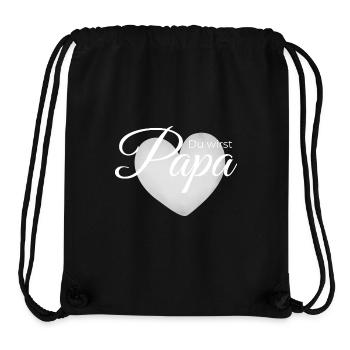 Du wirst Papa – Herz-Design zur Verkündung - Stanley/Stella recycelter Gym Bag - Schwarz - Vorne