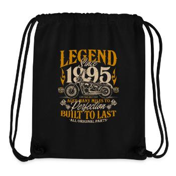 Legend Since 1995 Cadeau d’anniversaire moto - Sac à cordon recyclé Stanley/Stella - noir - Devant