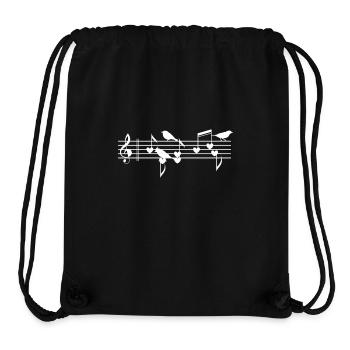 Musical Budgie & Music Notes for Bird Music Lovers - Stanley/Stella Recycled Gym Bag - black - Front