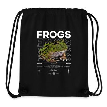 Gehörnter Frosch Streetwear Froschhüter - Stanley/Stella recycelter Gym Bag - Schwarz - Vorne