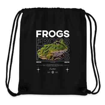 Gehörnter Frosch Streetwear Froschhüter - Stanley/Stella recycelter Gym Bag - Schwarz - Vorne