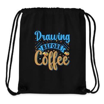 Cool Artist Drawing Before Coffee Painter Gift - Stanley/Stella Recycled Gym Bag - black - Front