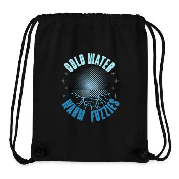 Natation sur glace eau froide chaud flous glace cadeau - Sac à cordon recyclé Stanley/Stella - noir - Devant