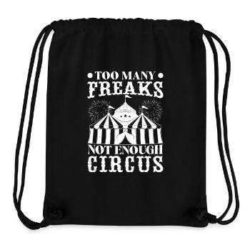 Circus Graphic Many Freaks - Not Enough Circus - Stanley/Stella recycelter Gym Bag - Schwarz - Vorne