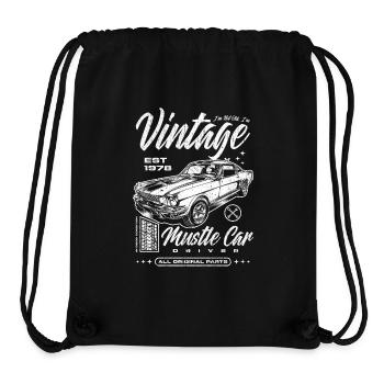 Je ne suis pas vieux Je suis Voiture classique Millésime Né(e) En 1978 - Sac à cordon recyclé Stanley/Stella - noir - Devant
