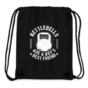 Gym Junkies Kettlebells Boy´s Friend Calisthenics - Stanley/Stella recycelter Gym Bag - Schwarz - Vorne