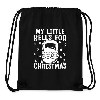 Gym Junkies My Little Bells For Christmas - Stanley/Stella Recycled Gym Bag - black - Front