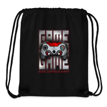Jeux vidéo de jeux rétro drôles - Sac à cordon recyclé Stanley/Stella - noir - Devant