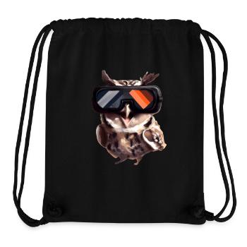Owl_ 05 - Stanley/Stella Recycled Gym Bag - black - Front