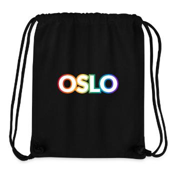 OSLO RAINBOW HAPPY PRIDE - Sac à cordon recyclé Stanley/Stella - noir - Devant