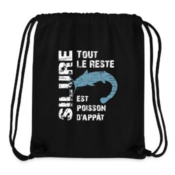 Pêche au silure Tout le reste est poisson d'appât - Sac à cordon recyclé Stanley/Stella - noir - Devant