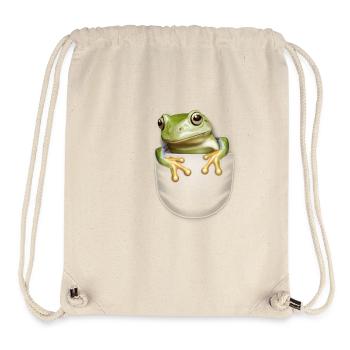GRENOUILLE DE POCHE - Sac à cordon recyclé Stanley/Stella - blanc naturel - Devant