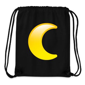 Smiley Moon - Sac à cordon recyclé Stanley/Stella - noir - Devant