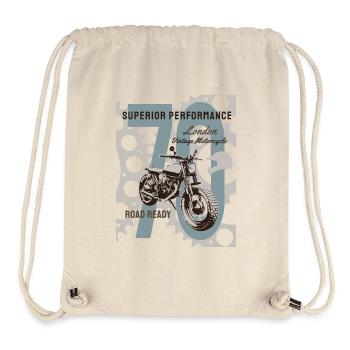 London Vintage Motorrad - Stanley/Stella recycelter Gym Bag - Naturweiß - Vorne