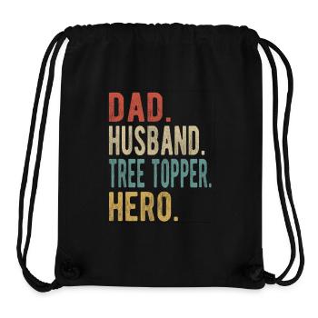 Treetop Worker Papa Husband Hero - Stanley/Stella Recycled Gym Bag - black - Front