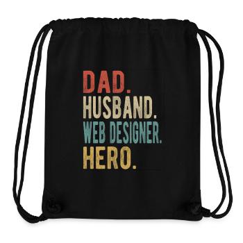 Web Designer Papa Husband Hero - Stanley/Stella Recycled Gym Bag - black - Front
