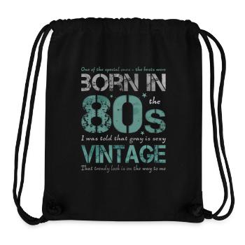 die Achtziger 80er 80s - Stanley/Stella recycelter Gym Bag - Schwarz - Vorne