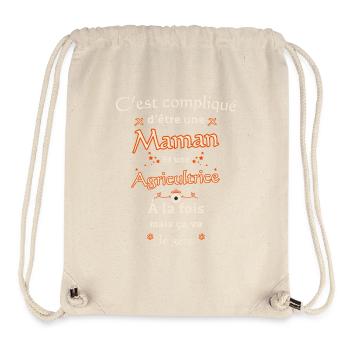 Maman et Agricultrice - Sac à cordon recyclé Stanley/Stella - blanc naturel - Devant