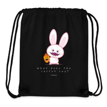 Was sagt die Karotte? - Stanley/Stella recycelter Gym Bag - Schwarz - Vorne